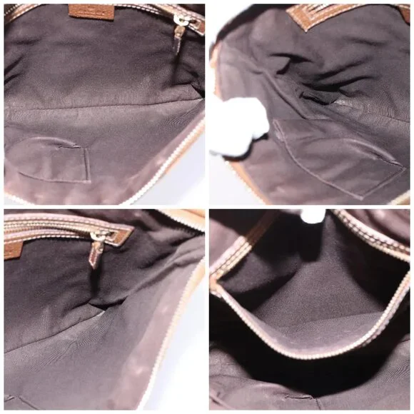 GUCCI GG Canvas Shoulder Bag Beige Gold 120893 Auth BA5739 - Picture 15 of 16
